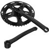 RUNROTOO Pedivella Bicicletta Hole Crank Arm in Acciaio Nero | Ricambio per Bike Repair, Chainring Sostituibile, Taglio Preciso del Foro
