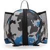 inheming Borsa da Basket,Borsa per Pallone Basket con Tracolla e Tasche, Zaino Portapalloni Palla da Calcio, Pallavolo,Basket- Blu