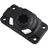 NexRen Base di supporto per asta in plastica nera, dimensioni 100 x 52 mm