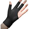 Rrlihjgu Guanto da biliardo sinistro a 3 dita per mano sinistra | Accessori professionali, elastico regolabile ad asciugatura rapida traspirante per allenamento, stecca sportiva