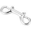 Bediffer Clip Durevole con Moschettone a Doppia estremità in Acciaio Inossidabile Argento per Immersioni Subacquee, Dimensioni da 2,5 Pollici a 4,5 Pollici (#1)
