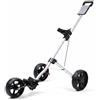 Baoblaze Carrello da Golf Pieghevole Carrello Trolley Passeggio Attrezzatura Struttura Pieghevole in Alluminio con Ruote Cm a Scorrimento E Freno Accessori per, Argento E Nero