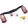 NexRen Mulinello da pesca in metallo, manico 105 mm, 4 cuscinetti lisci (rosa sinistra)