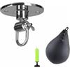 Slyzjdl Boxing Speed Ball Borsa Professionale Attrezzatura Fitness per Coordinazione -manuale Sacco da con Gancio Metallico Materiale in Pelle PU Cuciture, Nero