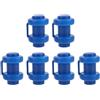 NULYLU Coperture per Pali Trampolino in Plastica Blu 6 Pezzi | Ricambio Resistente All'usura, Installazione Pratica, Cappucci per Aste e Accessori per Struttura