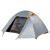 AKTIVE Tenda da campeggio, grigio, 140 x 210 x 110 cm, 2 persone, zanzariere, tessuto poliestere, 2 aste in fibra di vetro, 14 picchetti, colonna d'acqua 800 mm, borsa per il trasporto (63186)