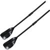 FUNOMOCYA Pagaia Kayak Divisibile 2 Pezzi in PVC Nera per Barca | Set Pratico, Struttura Portatile, Presa Comoda e Tecnologia Professionale, Accessorio Leggero Antirottura