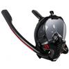 TAFALSPING Maschera subacquea per adulti e bambini, maschera subacquea, maschera completa con boccaglio, set da snorkeling per adulti (K3, stile adulto, nero, S/M)