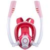 TAFALSPING Maschera subacquea per adulti e bambini, maschera subacquea, maschera completa con boccaglio, set da snorkeling per adulti (stile K2 per bambini (rosa)