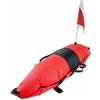 Fonowx Immersione Segnalatore Galleggiante Marker di Superficie Boa di Salvataggio con Bandierina in TPU E Nylon a Lungo Utilizzo Adatta per Pesca Subacquea, Arancione Rossastro