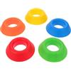 HOUDERCO Supporto per Palline Rotondo in Plastica 5 Unitá, Struttura Stabile e Compatibilità, Espositore per Palloni Sportivi per Palestre e Scenari di Esposizione