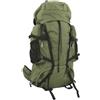 LPERTGFHU Zaino da trekking da 60 l, verde militare, robusto zaino da trekking in tessuto Oxford 900D con struttura in metallo, per campeggio, escursioni e avventure all'aria aperta, Verde 2, L