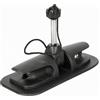 Baoblaze Universal Paddle Holder Supporto Porta Porta Pagaie Meccanismo di Blocco Asta Verticale Base Compatta Doppia Sede Pvc Metallo con Cordino Adatto per, Nero