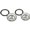 DBWOZER 18mm Master Brake Cylinder Reservoir Sight Glass Moto Dirt Bike Guarnizione 14mm 12mm 10mm Ricambi per moto(2 pieces 18mm)