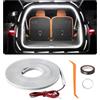 IGRARK Striscia luminosa per bagagliaio, 4 m, Dynamic Flowing Car Trunk Light Strip, illuminazione per bagagliaio, illuminazione interna auto, sensore automatico, per decorazione del bagagliaio dell'auto
