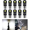 Flaconi LED Interni Auto,Luci Posizione LED,LED Auto Interni,Lampadine T10 LED,Lampadina Posizione LED,12V Luci Targa LED,Adatto per Luci di Cortesia,Luci di Posizione,Luci Targa (10PCS)