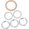 A ABSOPRO Guarnizioni Tappo Olio 6 Pezzi Argento Sostituzione Per Auto | Materiale Lega Alluminio Oro Diametro Int 24mm Est 32mm Int 18mm Est 24mm OE 90430-24003 90430-18008 12157-10010