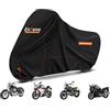 Enzeno Telo di copertura per moto da esterni, impermeabile, 210D, resistente all'inverno, per motociclette, scooter, motorini (275 x 105 x 125 cm)