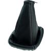 L & P Car Design Cuffia cambio compatibile con Ford Modeo MK3 2000-2003 - nero bianco - vera pelle - leva cambio manuale - (A0011-4)