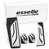 Esselle Parts Pedaliera Copripedali + Poggiapiede per Bmw Serie 3 F30 F31 Cambio Manuale