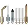Crozgan Set di 7 accessori per sgrassatore per cuscinetti e stretti | Set di accessori per aghi, 3 ugelli per grasso lubrificante, 1 ugello dritto, 1 arco ad ago, 1 dispenser di aghi