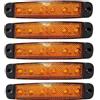 Generico 5 Luci di Ingombro LED 12V 24V Arancione 6 SMD Fanali Posizione Laterale per Carro Rimorchio Furgone Camper Trattore Camion