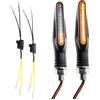 YNGHWU Indicatore direzione moto Lampeggiatore Per Moto LED Che Scorre Indicatori Di Direzione Luce Per Crf 230 Per Fazer Per Ni&nja 400 Per Keeway Rkf 125 Freccia A LED Per Moto