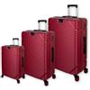 Valigeria.shop Set di 3 Valigie Trolley Piccolo Medio Grande in Plastica Rigido Resistente Tris con 4 ruote Doppie New Offerta mod.189 (Bordo)