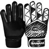 SAWANS Gants de Gardien de But de Football pour garçons, Enfants, Enfants, Jeunes, Gants d'entraînement, Gardien de But, Protection du Poignet, Paumes (Nero, Size 3 Suitable for 5 to 6 Years old)