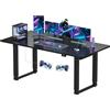 SANODESK Scrivania Elettrica a 2 Motori, Gaming, Altezza Regolabile con 4 Gambe 180x80 cm, 4 Memorie, Promemoria Sedentarietà, Nero
