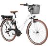 F.lli Schiano Bici Elettrica Uomo Donna 28, Batteria Rimovibile 540Wh, Motore 250W, E-Ride Bianco