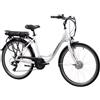 F.lli Schiano E-Moon, Bici Elettrica da Città 26 Inches per Adulti, 36V 13Ah Batteria Rimovibile, Motore 250W 40Nm, City Ebike, Bianco