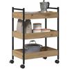 vidaXL Carrello da Cucina Rovere artigianale 50 x 30 x 70 cm