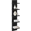 vidaXL Wandplank Zwart eiken 22 x 15 x 100 cm Bewerkt hout