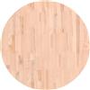 vidaXL Piano per Tavolo Ø80x1,5 cm Rotondo in Legno Massello di Faggio