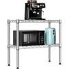 M MZG Scaffalatura Metallica a 2 Ripiani, Portata fino a 90 kg, Scaffale Salvaspazio per Cucina, Bagno, Dispensa, Lavanderia, Ripostiglio e Balcone, Cromato, 30×70×59,5 cm