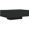 vidaXL Tavolino da Soggiorno con Luci LED Nero 85x55x31 cm
