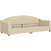 vidaXL Slaapbank 80x200 cm stof crèmekleurig