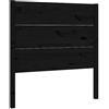 vidaXL Testiera per Letto Nera 96x4x100 cm in Legno Massello di Pino