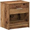 vidaXL Comodino con Cassetto Legno Antico 39x28x41 cm