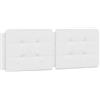 vidaXL Cuscino Testiera Zadar Bianco 120 cm in Similpelle