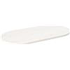 vidaXL Tafelblad ovaal 90x45x2,5 cm massief grenenhout wit