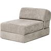 Loft 25 Jumbo Cord pieghevole singolo Futon Z-letto materasso divano | Sleepover Guest Living Room | Sedia morbida e confortevole | Leggero e durevole | Mobili in tessuto di qualità Cord (Visone)