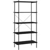 vidaXL Scaffale con 5 Mensole Nero 80x40x163 cm