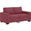 vidaXL Divano a 2 Posti Rosso Vino 160x77x82 cm in Tessuto, Divano, Divano a 2 posti, Divano in Tessuto, Divano, Divano a Due posti