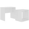 vidaXL Salontafelset 48x30x45 cm bewerkt hout wit