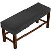 Generico Copertura per Panca Elasticizzata,Fodera per Panca Copripanca per Sala da Pranzo,Fodera per Panca Pianoforte Non-Antiscivolo, per Hotel, Banchetti, Ristorante, Soggiorno(Black,130-150cm)