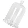MAGICLULU Cloche in Vetro Trasparente Per Candela Copertura Campana Resistente Al Calore Portacandele Elegante e Pratico Per Decorazioni Casa e Regali Grande