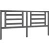 vidaXL Testiera per Letto Grigia 186x4x100cm in Legno Massello di Pino