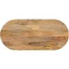 vidaXL Piano Tavolo 120x60x3,8 cm Ovale in Legno Massello di Mango